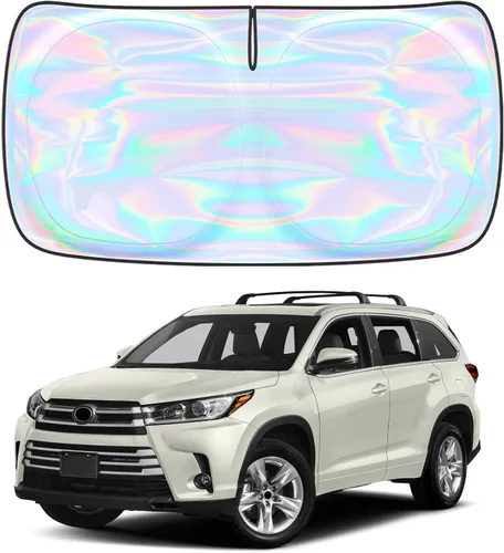 Miniatura 132 de Parasol para parabrisas Rivian R1S R1T 2022-2026 – Parasol compatible con Rivian R1S R1T plegable para ventana delantera, protector de visera solar