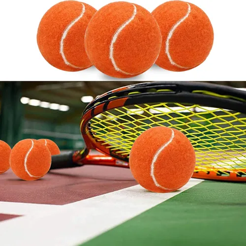 Miniatura 5 de URBEST Pelota de tenis, 12 paquetes de pelotas de tenis de entrenamiento, pelotas de práctica para jugadores novatos, pelotas de juego para perros