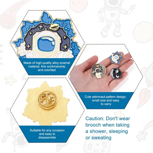 Miniatura 129 de Pandahall - Broches esmaltados de aleación con varios temas, broche de solapa, juego de pines esmaltados