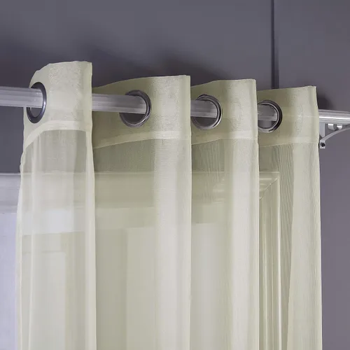 Miniatura 2 de Interior Trends Ariana - Juego de 2 cortinas de gasa transparente totalmente cosida con ojales (63 pulgadas de largo, beige)