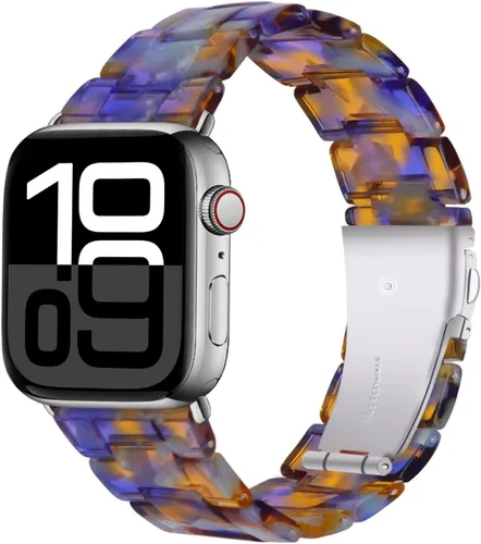 Miniatura 11 de Miimall Women Resin Bands for Apple Watch Series 10 9 8 7 6 5 4 3 2 1 Ultra SE Colorful Dressy Cute Classy Lightweight Comfort 38mm 40mm 41mm 42mm