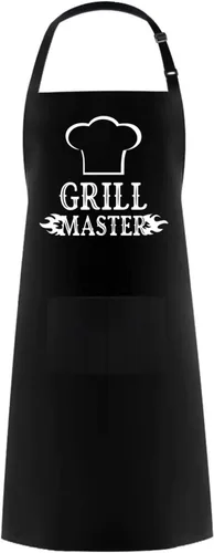 Miniatura 4 de Hyzrz Divertidos delantales ajustables para panadero con bolsillo para cocinero, parrilla, barbacoa, delantal de chef, regalos para el día del Negro