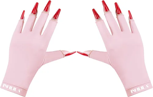 Miniatura 8 de NXJ INFILILA UV Gloves for Nails, Anti UV Light Gloves for Gel Nail Lamp, Professional UPF 99+ Protection for Women Negro