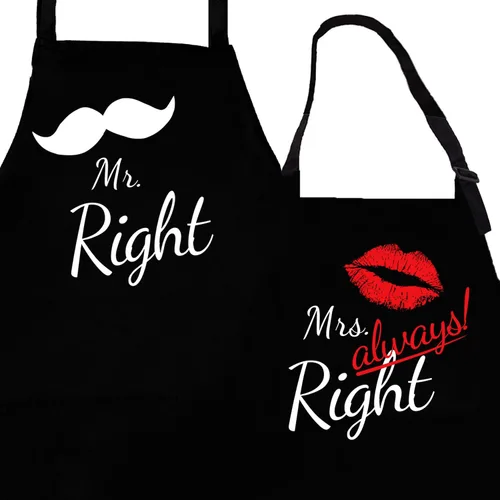Miniatura 8 de Rosoz Funny Couple Aprons - Gift Ideas For Her Him - Kitchen Cooking Set - Birthday, Wedding, Anniversary, Bridal Shower