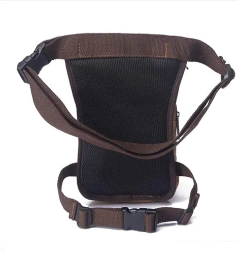 Miniatura 4 de Hebetag Bolsa de lona para piernas al aire libre para hombres y mujeres táctica militar motocicleta ciclismo multi-bolsillo cintura riñonera bolsa