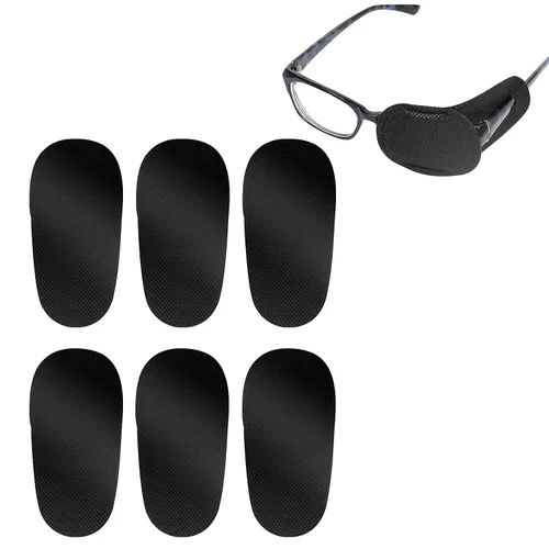 LUTER 6 parches para ojos para gafas, parche reutilizable de tela no tejida para cubrir el ojo izquierdo y derecho, mejora la visión para niños y