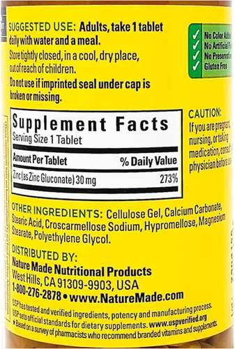 Miniatura 3 de Nature Made Zinc 30 mg (paquete de 4)