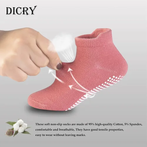 Miniatura 3 de Dicry Calcetines de tobillo antideslizantes para bebés y niños pequeños