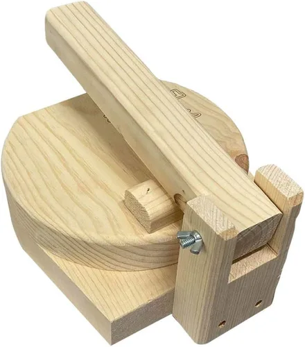 Miniatura 4 de Tortilla Prensa redonda de madera Fabricante Tortilladora de Madera Redonda
