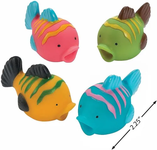 Miniatura 2 de Fun Express Juego de 12 juguetes de chorro de peces a granel – Juguetes de baño para niños de 1 a 3 años y niños pequeños de 2 a 4 años Juguetes