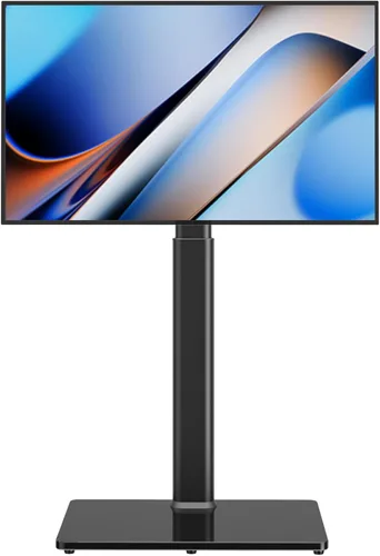 Miniatura 9 de AX WABER - Soporte de piso para TV con toma de corriente, soporte universal para TV de 27 a 65 pulgadas hasta 88 libras, giro de 70 grados, 9