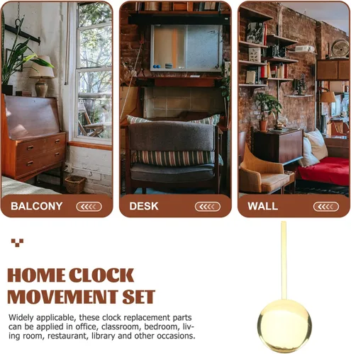 Miniatura 9 de FOMIYES Reloj de pared de repuesto de péndulo, pieza de péndulo, mecanismo de reloj, accesorio de repuesto para reloj de pared, kit de reparación