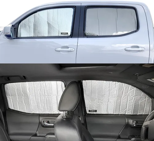 Miniatura 7 de YelloPro - Parasol para asiento trasero de ventana lateral de segunda fila, ajuste personalizado para Toyota Tacoma 2016, 2017, 2018, 2019, 2020