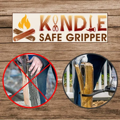 Miniatura 3 de Herramienta divisora de madera KindleSafe Gripper Soporte de madera para leña que ayuda a prevenir lesiones mientras se divide leña con escotillas