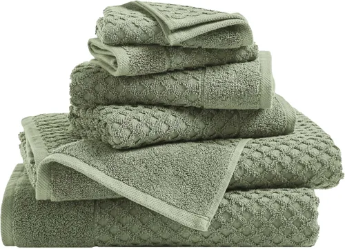 Miniatura 101 de Great Bay Home - Toallas de mano 100% algodón blanco, 6 toallas de baño suaves para manos, altamente absorbentes y de secado rápido, colección