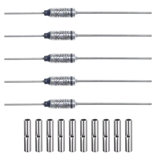 Miniatura 10 de (Paquete de 5 piezas) SF91E SEFUSE Fusibles térmicos 10A 250V (Compatibles con 110V, 125V) Fusibles térmicos de 94 grados Celsius Cortadores