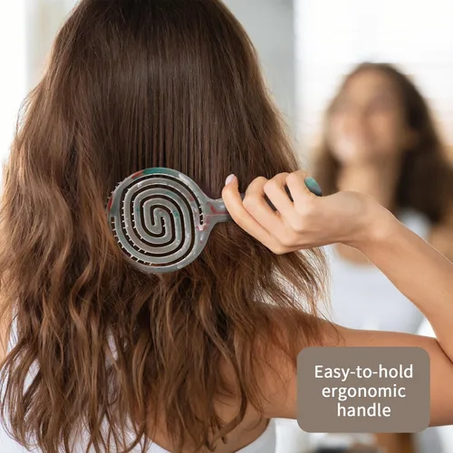 Miniatura 6 de Detangling Wet Hair Brush for Thin or Straight Hair, Vented Detangler Hairbrush with Double-Layered Ultra and Soft-Nylon Bristles for Wet or Dry