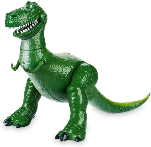 Disney Store - Figura de acción parlante interactiva oficial de Rex de Toy Story, incluye sonidos y frases de las películas, interactúa con otras