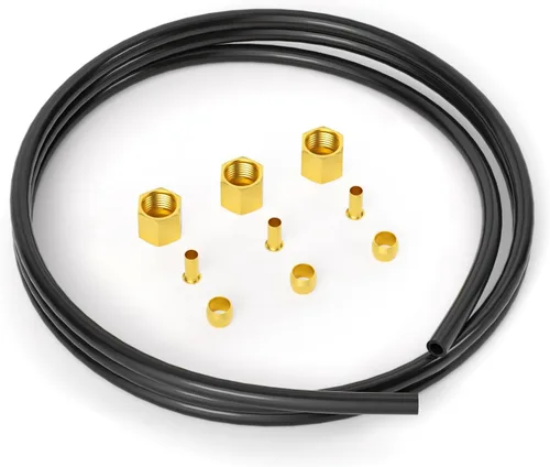 Miniatura 13 de GASHER Kit de tubo descargador de compresor de aire de 15 pulgadas, contiene casquillos de manga de 1/2 pulgada, inserto de compresión y tuerca