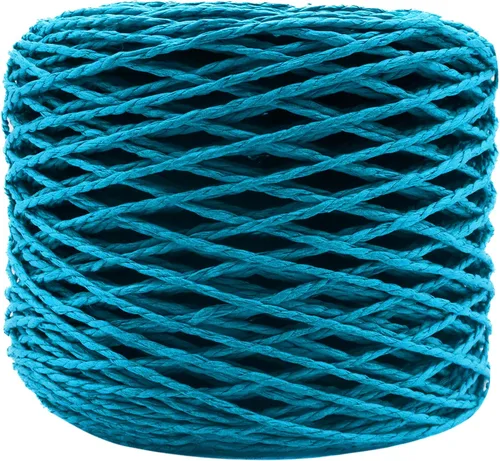 Miniatura 34 de Mandala Crafts Aqua Raffia - Hilo de rafia para envolver regalos, cinta de rafia de papel natural de 200 yardas para ganchillo, manualidades