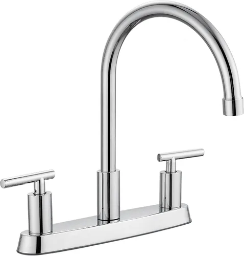 Miniatura 11 de Grifos de cocina, grifo de fregadero de cocina de arco alto con boquilla giratoria de 360°, 2 manijas, centro de 8 pulgadas, grifo de cocina RV