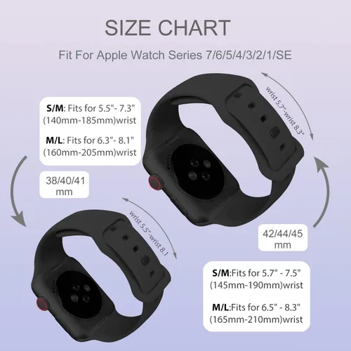 Miniatura 7 de Correas deportivas compatibles con Apple Watch de 1.65, 1.73, 1.77, 1.77, 1.61, 1.49, 1.57 y 1.73 pulgadas, para mujeres y hombres, correa