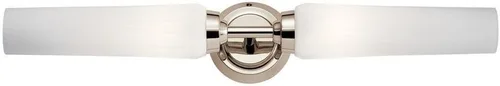 Miniatura 2 de Kichler Truby™ - Aplique de pared de 11.5 pulgadas con cristal de ópalo grabado satinado en níquel pulido