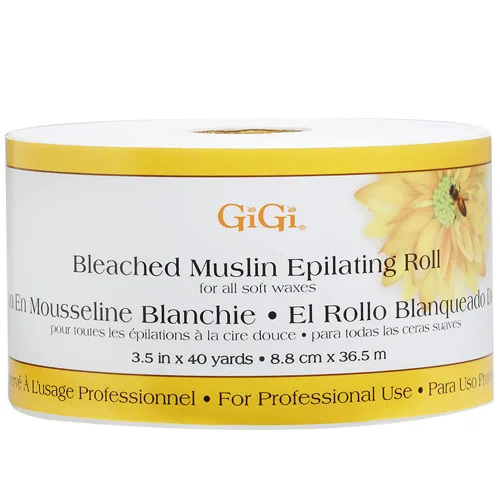 Miniatura 2 de GiGi Tiras depiladoras de muselina natural, tiras de cera suave para depilación facial y cuerpo, disponibles en tamaños regulares y pequeños