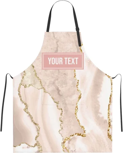 Miniatura 17 de Delantal personalizado para hombres y mujeres, delantal ajustable unisex con bolsillos, delantales personalizados para cocinero y chef