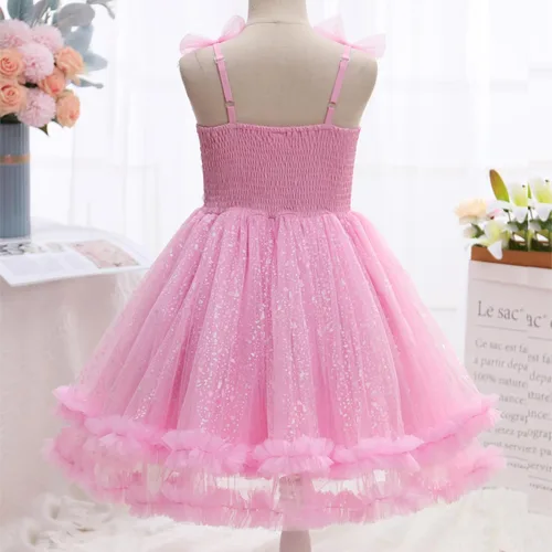 Miniatura 186 de IMEKIS Vestido de princesa de cumpleaños para niña pequeña, confeti brillante, bohemio, arco iris, pastel, sesión de fotos, traje para 1-6T