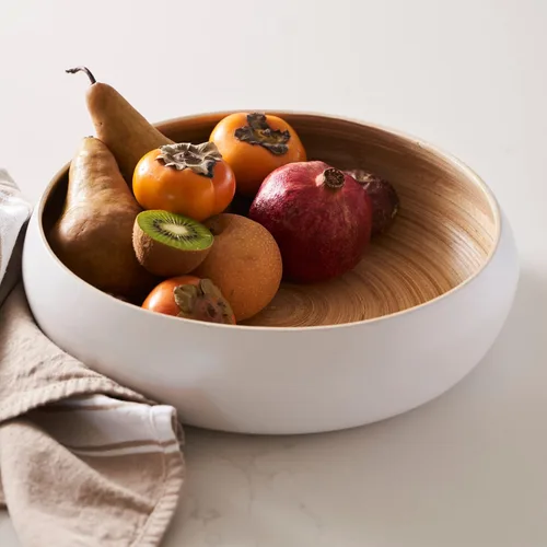 Miniatura 9 de Frutero para encimera de cocina – Bambú hilado hecho a mano, cesta grande de frutas de 11.75 pulgadas, cuenco decorativo ecológico para decoración