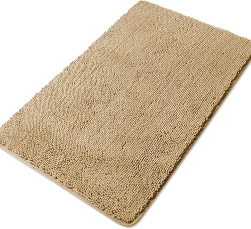 Miniatura 182 de Yeaban Alfombra de pasillo de baño de 24 x 72 pulgadas, antideslizante, alfombra de baño larga de felpilla gruesa, absorbente y lavable, alfombra