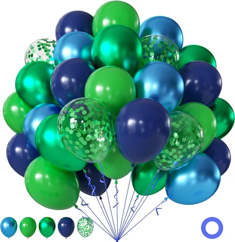 Miniatura 8 de Globos rojos y negros, 60 globos de oro rojo y negro de 12 pulgadas con globos de confeti dorado para graduación, Año Nuevo, películas de casino
