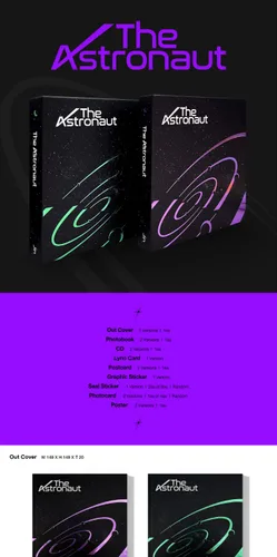 BTS JIN The Astronaut 1er álbum individual versión aleatoria 1p póster plegable en paquete+libro de fotos+tarjeta lírica+postal+tarjeta