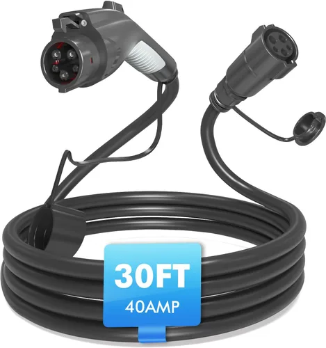 Miniatura 10 de Cable de extensión de cargador EV, 40 pies 40 amperios J1772 cable de extensión compatible con cargadores de 110V-240V SAE J1772 EV, adecuado