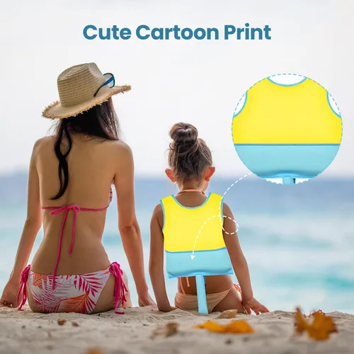 Miniatura 5 de Chaleco de natación para niños de neopreno con correa de seguridad ajustable para edades de 1-3 y 3-6 años KS-GB