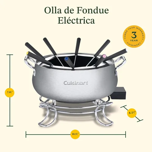 Miniatura 6 de Cuisinart CFO-3SS Fondue eléctrica, 6.12 x 10.50 x 7.00 pulgadas, acero inoxidable cepillado