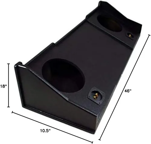 Miniatura 2 de American Sound Connection ASC Compatible con Dodge Ram 1994-2001 Extended/Quad/Club Cab Truck Dual 10" Subwoofer Caja de altavoz subwoofer