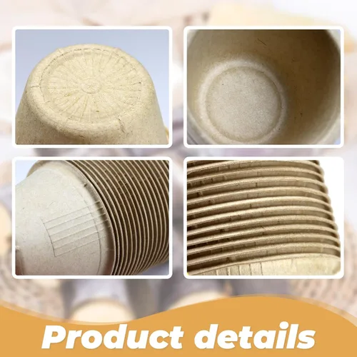 Miniatura 4 de LeonBach Paquete de 150 unidades de 4oz Tazas de salsa de fibra de bagazo natural, tazones pequeños desechables de papel para sumergir compostables