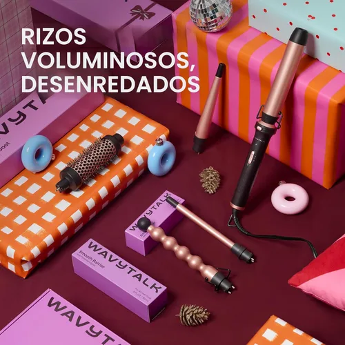 Miniatura 10 de Wavytalk Juego de rizadores 5 en 1, rizador múltiple, juego de varita rizadora con cepillo térmico y 4 varitas rizadoras de cerámica intercambiables