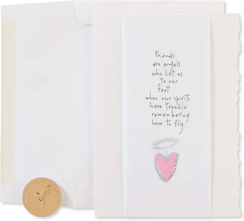 Tarjeta de amistad religiosa Papyrus (Nuestros amigos son ángeles)
