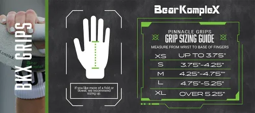 Miniatura 3 de Bear KompleX 3 Hole Pinnacle Hand Grips for Workouts, Pull-ups, Weightlifting, WOD Gymnastics, Crosstraining Palm Grips with Wrist Wraps, Hand