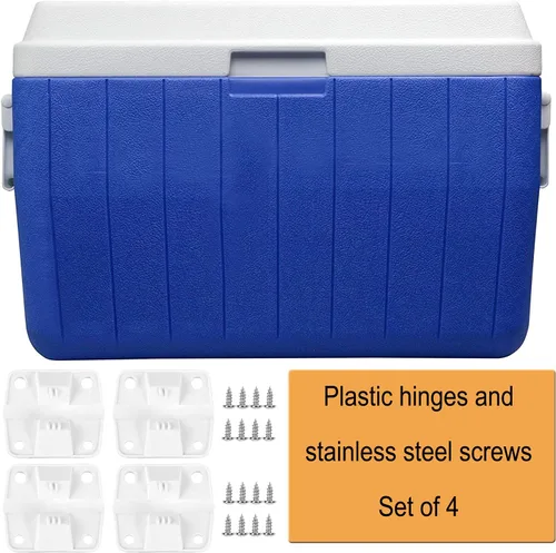 Miniatura 5 de Ansook Juego de bisagras y tornillos de plástico de repuesto, compatible con Coleman Coolers 5253 6262 6270, reemplazo de bisagras de refrigerador