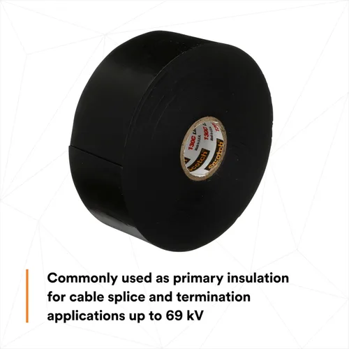 Miniatura 13 de 3M Scotch Linerless - Cinta de empalme eléctrica 130C para cables y alambres, 3,8 cm x 9,14 m, respaldo de hule, autofundente, resistencia UV