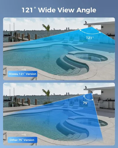 Miniatura 7 de 【12MP Ultra HD】 Sistema de cámara de seguridad PoE Hiseeu de 12MP, 8 piezas de cámaras de seguridad de 12 MP, vista amplia de 121°, audio de 2 vías