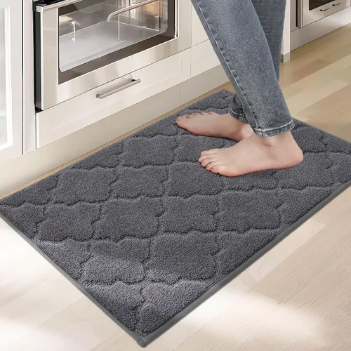 Miniatura 52 de COSY HOMEER Alfombras suaves de cocina [2 piezas] para el frente del fregadero súper absorbentes, tapetes y tapetes de cocina de 20 x 30 pulgadas/20