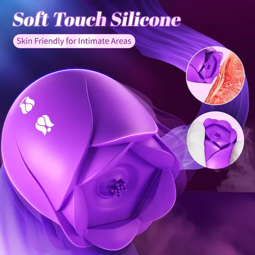 Miniatura 4 de Sex Toys Rose Dildo Vibrador – Juguete de rosa mejorado con 10 modos de succión y golpeteo para mujeres, pezón de clítoris, juguete para adultos