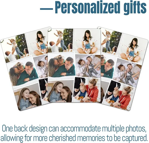 Miniatura 4 de Cartas de juego con fotos personalizadas: cartas personalizadas con fotos, para fiestas, bodas y más (estilo 6 (6 fotos))