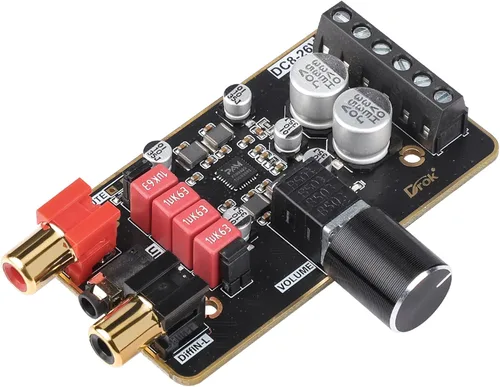 Miniatura 12 de Amplificador de audio de la marca DROK®, súperpequeño, de 3 W + 3 W, CC 5 V, panel de amplificador de potencia digital, doble canal. Amplificadores