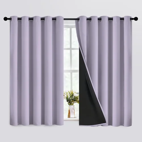 Miniatura 72 de SimpleHome - Cortinas opacas 100% para recámara, cortinas de ventana con ojales beige, con aislamiento térmico, cortinas de oscurecimiento